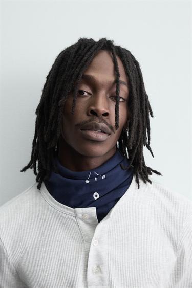 Zara PAISLEY PRINT BANDANA - Navy blue - Image 0