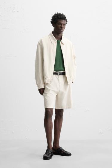 STRIPED TEXTURED JACKET - striped by Zara