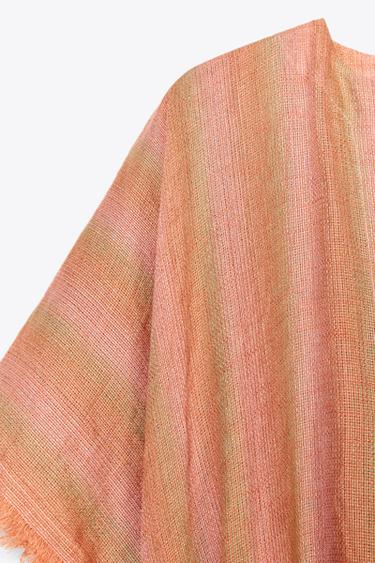 KAFTAN 100 % LIN RAYURES ZW COLLECTION - Multicolore de Zara - Image 7