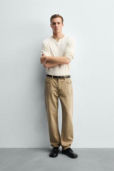 Zara TRAPERICE RELAXED FIT KROJA – žuto-smeđa – Slika 0