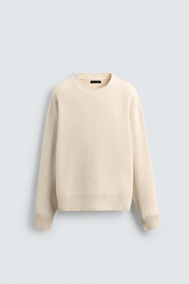 COTTON TEXTURE SWEATER - Ecru by Zara - Image 6