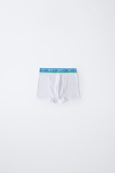 AGES 6-14 / THREE-PACK OF SLOGAN BOXERS - White by Zara - Image 2