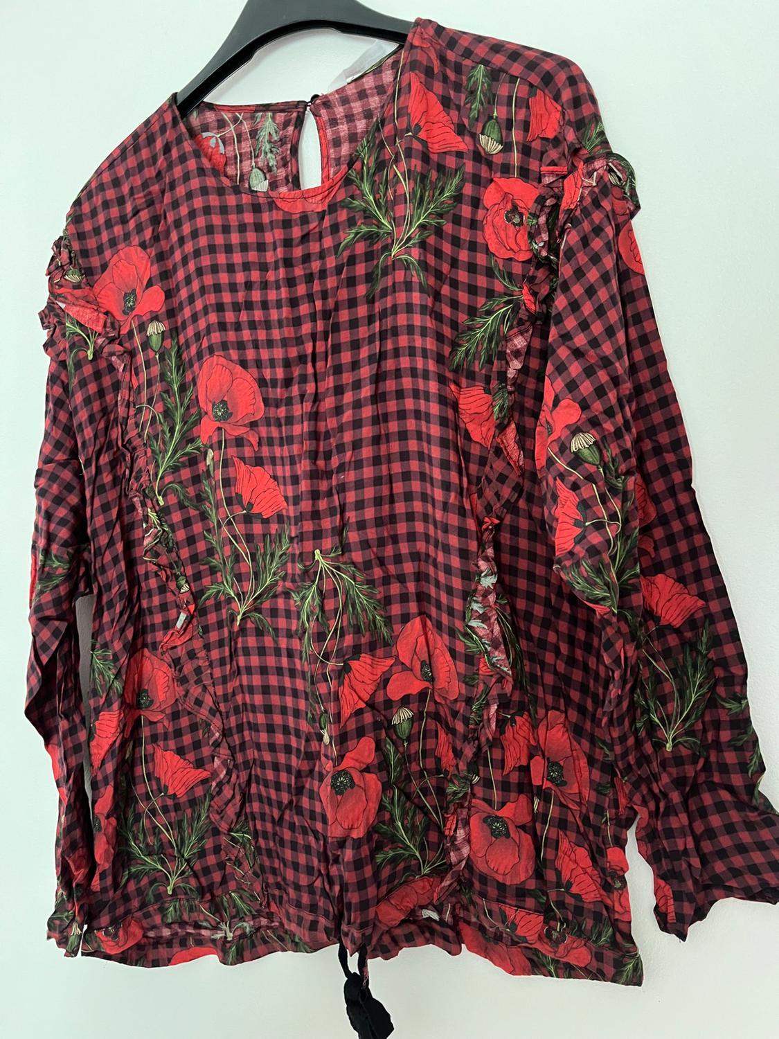 CHECK SHIRT WITH HEM DETAIL - Image 3