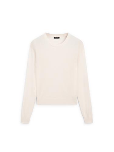 Zara Wool blend crew neck knit sweater - Ecru