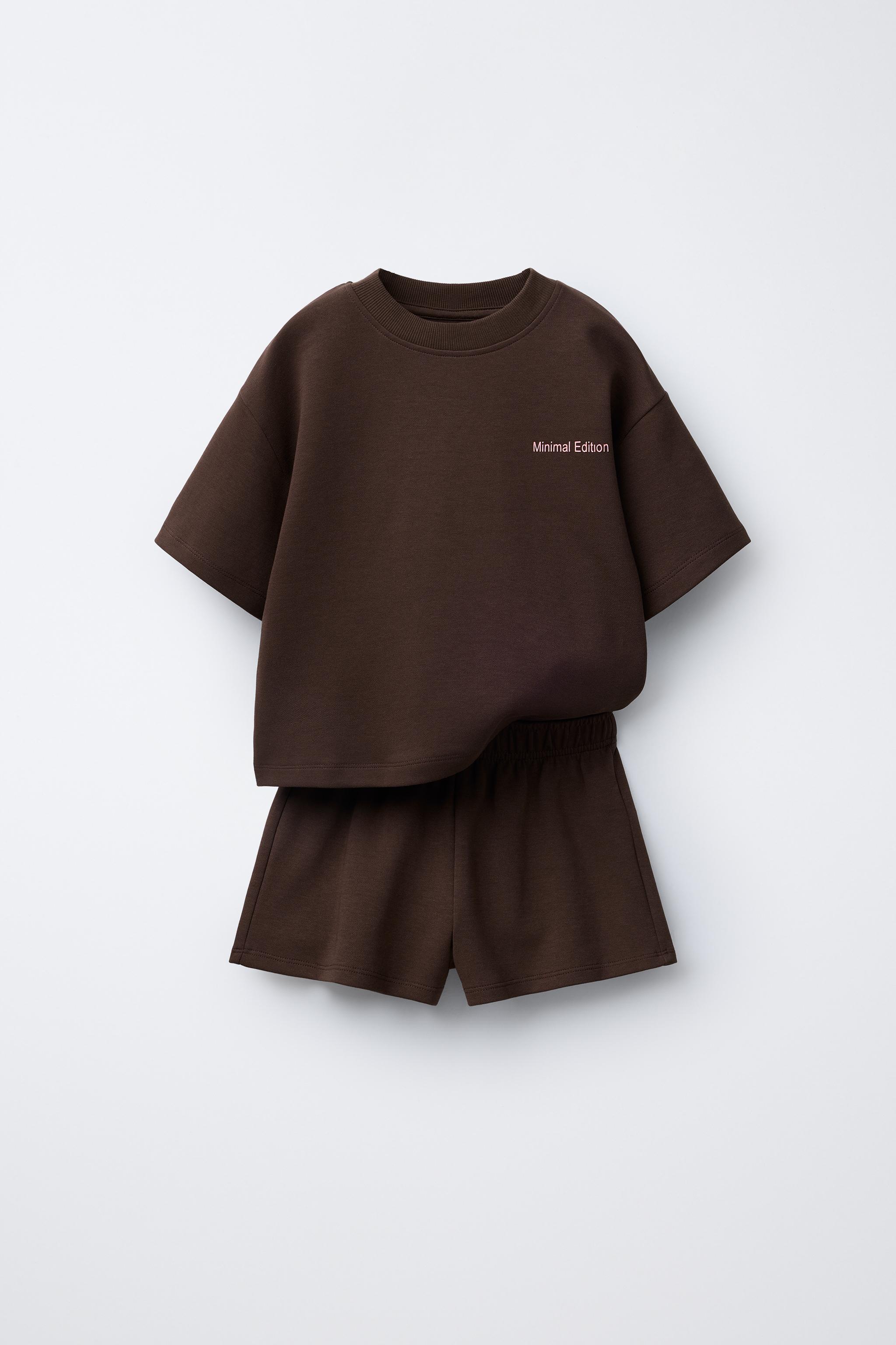 ENSEMBLE T-SHIRT ET BERMUDA INTERLOCK INSCRIPTION