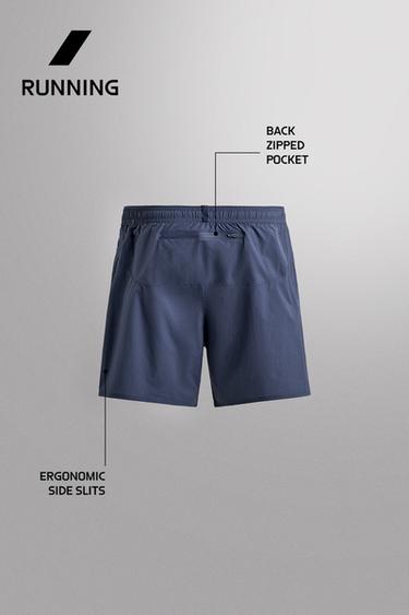 LIGHTWEIGHT RUNNING SHORTS 5" - Mid-blue by Zara - Image 7