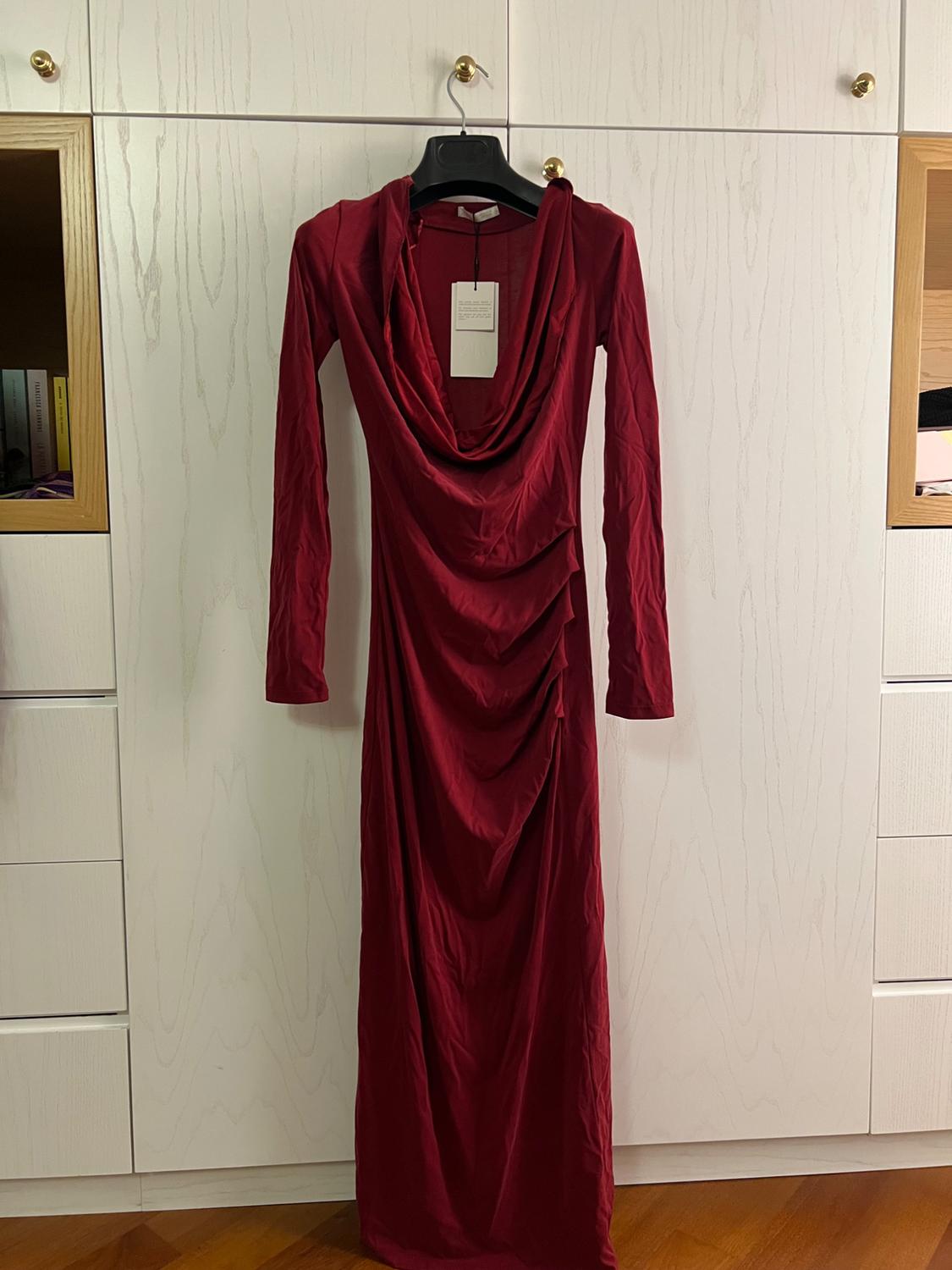 DRAPED NECKLINE MIDI DRESS - Image 6