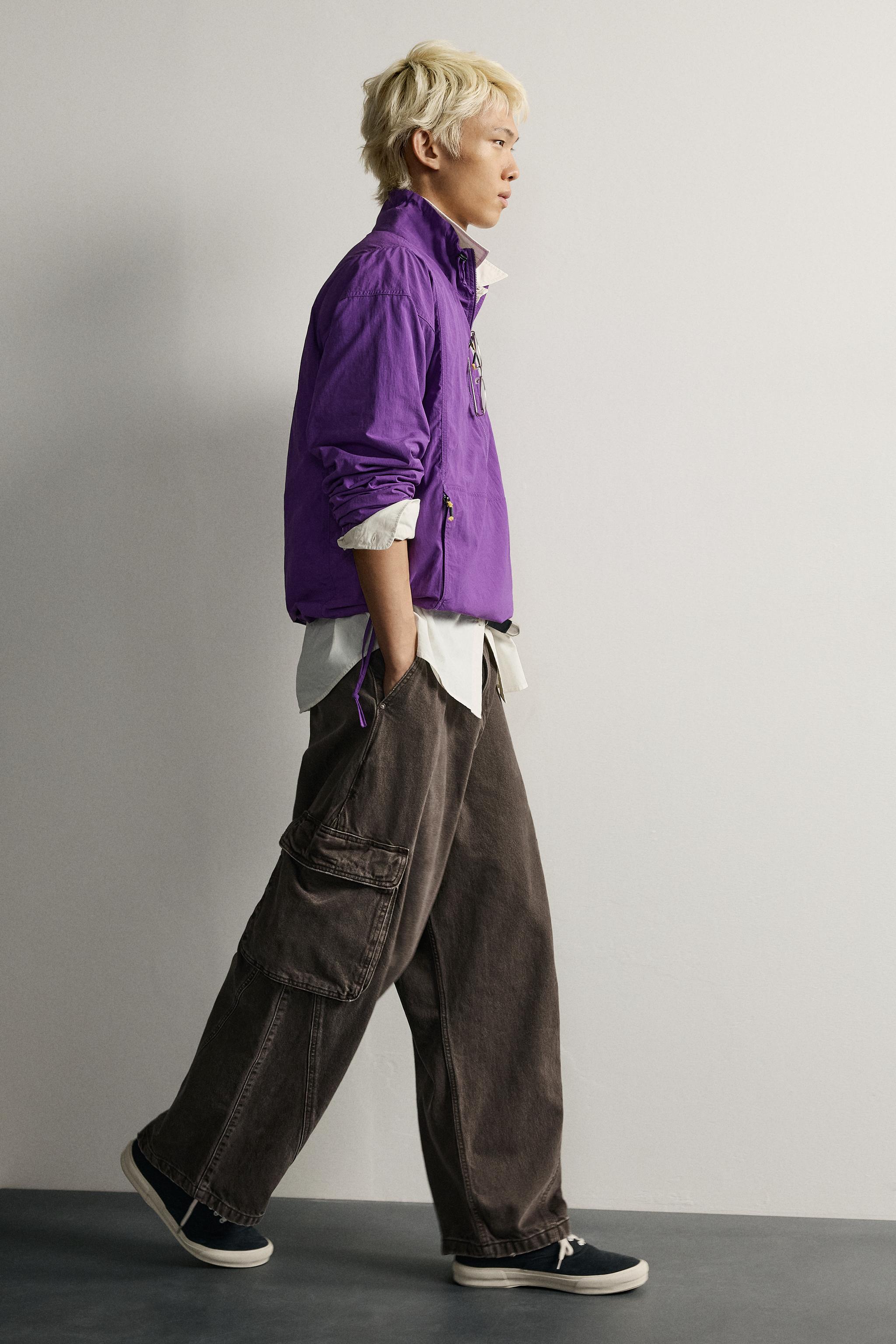 RELAXED FIT SEWN CARGO PANTS