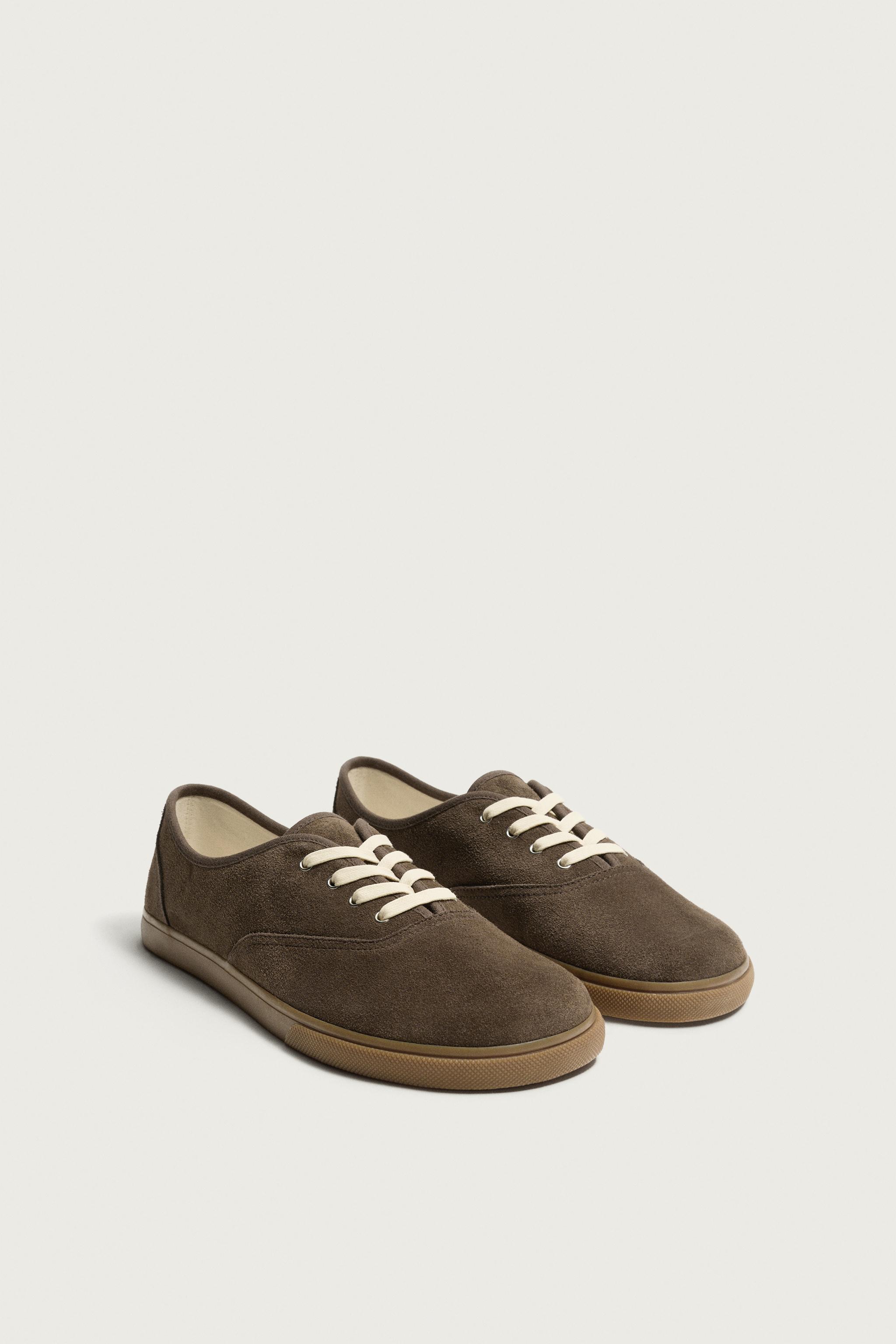 BAREFOOT LEATHER SNEAKERS — Brown