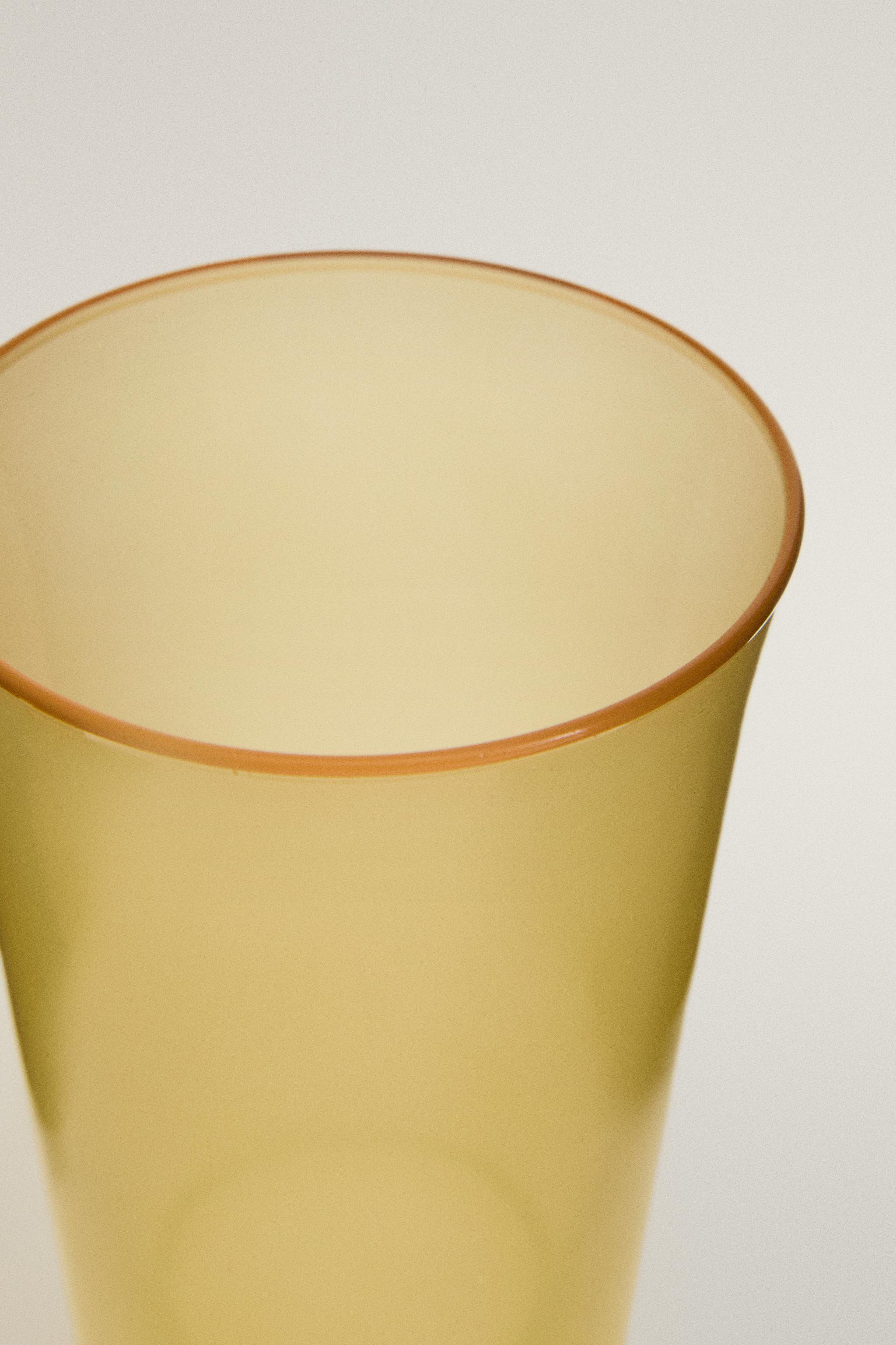 COLOURED GLASS TUMBLER