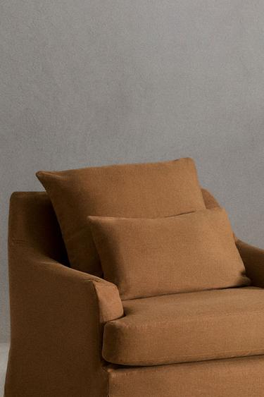 LINEN-ARMCHAIR 01 COVER - Mustard by Zara - Image 0