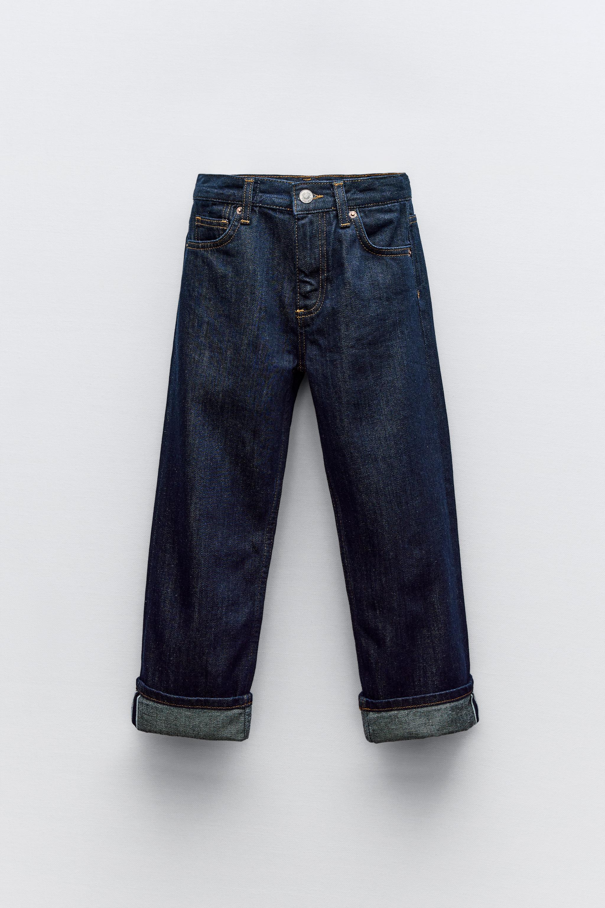 STRAIGHT SELVEDGE JEANS - Indigo | ZARA Australia