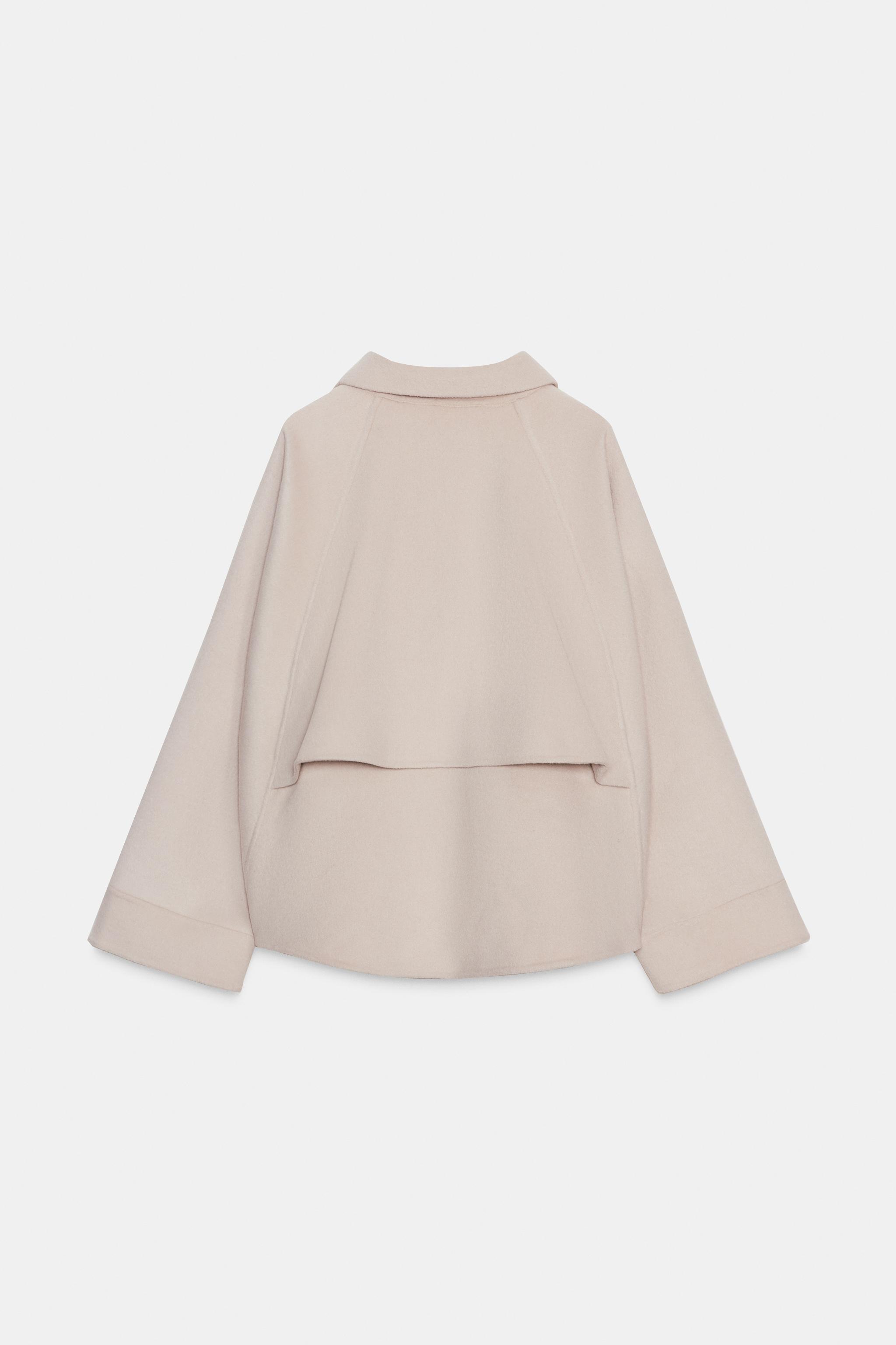JAQUETA COM ZÍPER E LÃ ZW COLLECTION - Cru | ZARA Brasil
