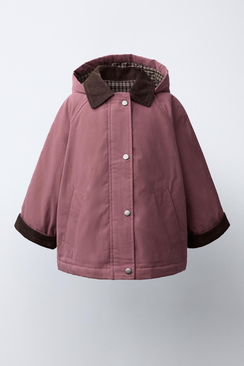 PADDED PARKA WITH CONTRAST COLLAR