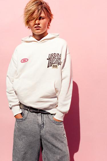 GRAFFITI HOODIE - White by Zara - Image 6