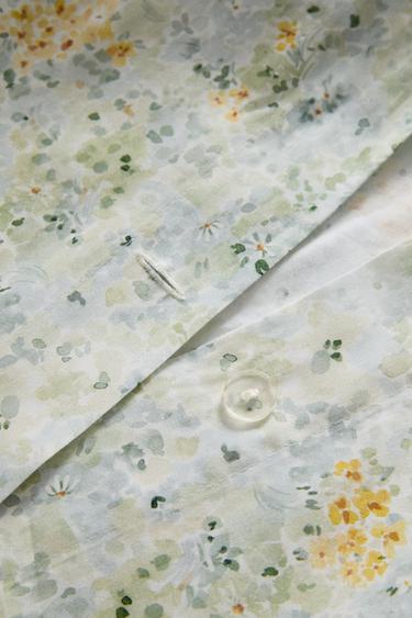 FLORAL PRINT DUVET COVER - Green by Zara - Image 3