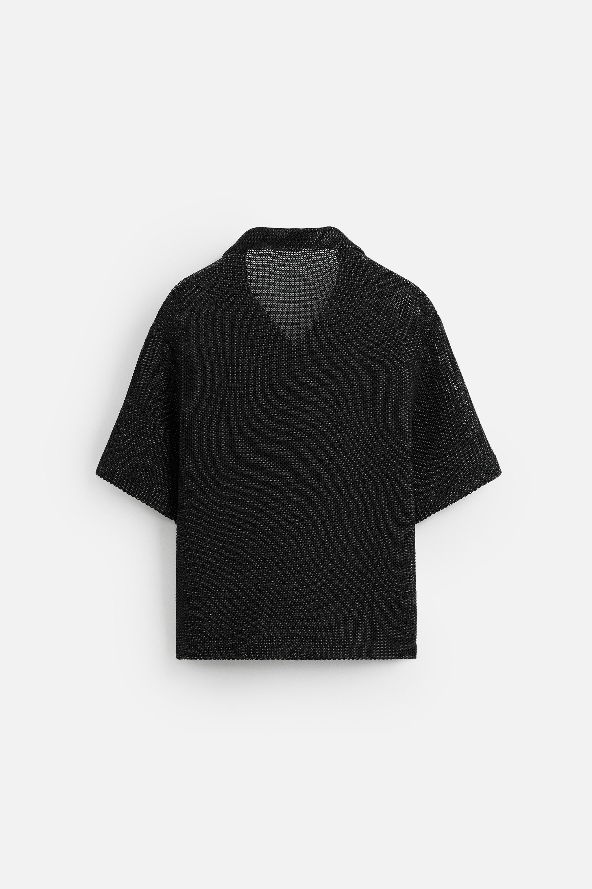 OPEN WEAVE TEXTURED SHIRT