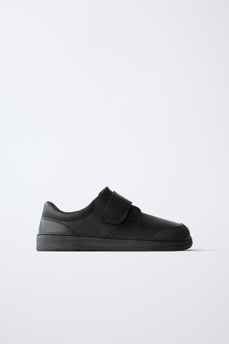Zara BAREFOOT LEATHER SCHOOL SNEAKERS (Black), barefoot shoe