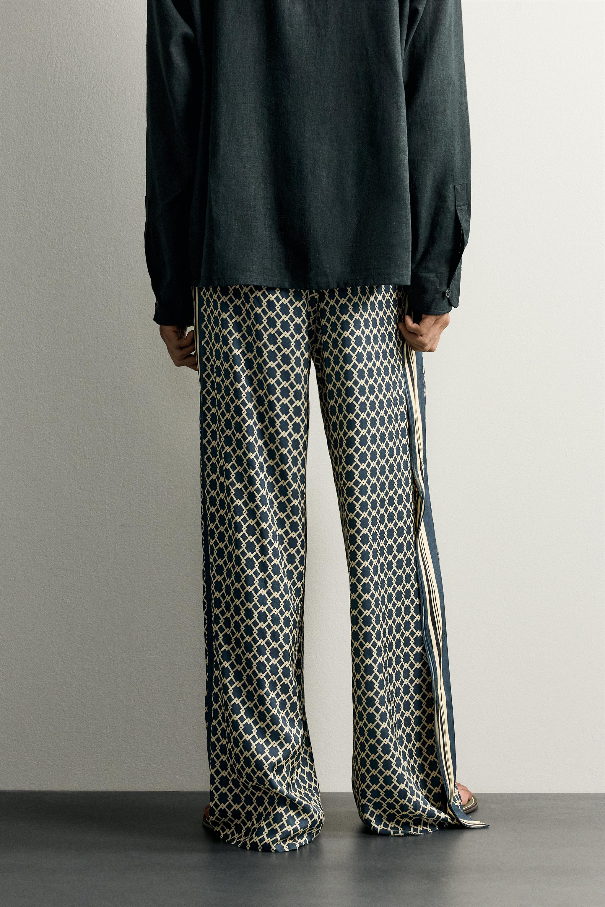 Мужские брюки Zara LIMITED EDITION FLOWY PANTS WITH SIDE BANDS — фото 3