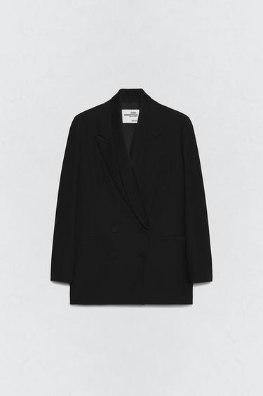 울 혼방 블레이저 SOSHIOTSUKI X ZARA - Zara 블랙