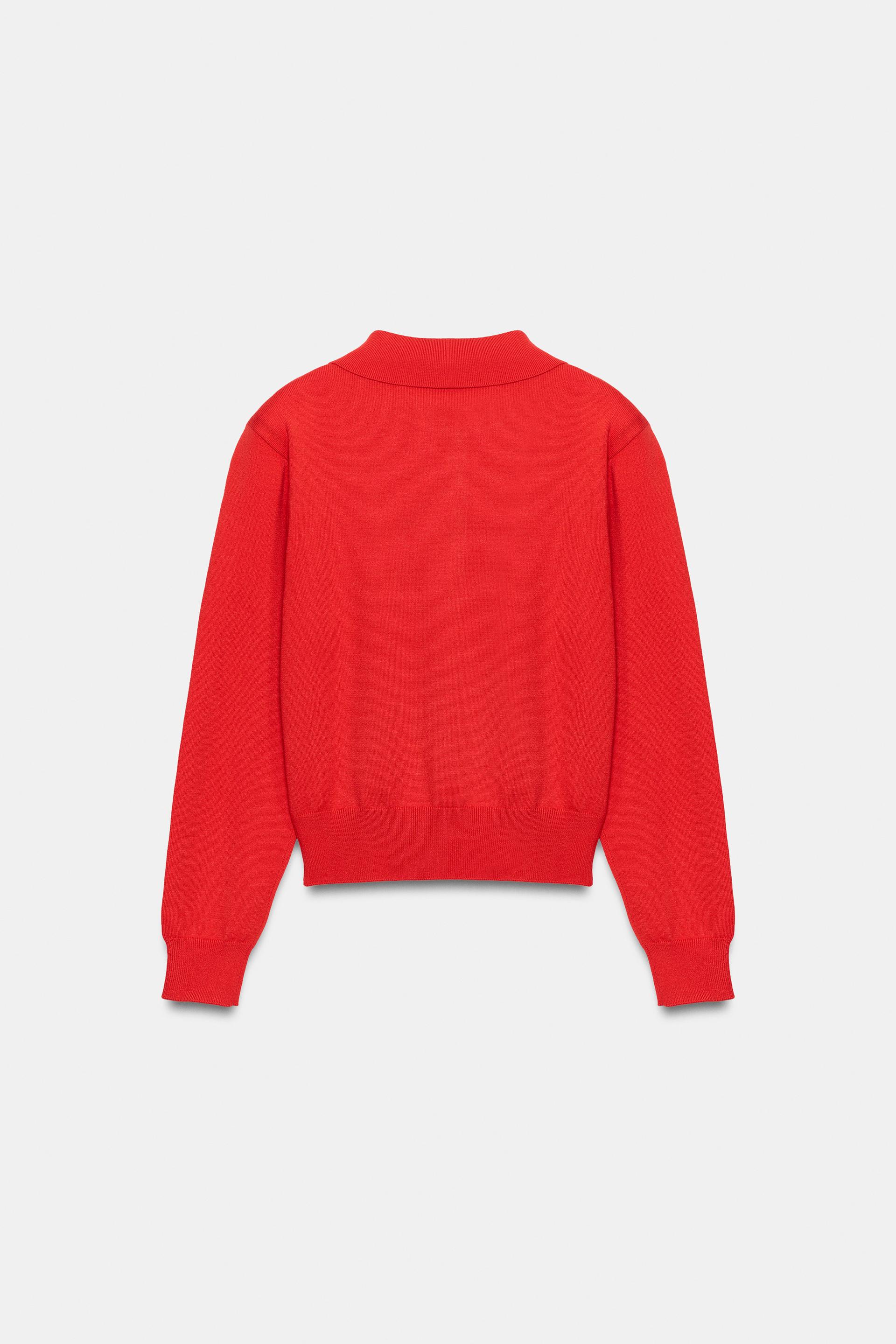 SHOULDER PAD KNIT POLO thumbnail 8