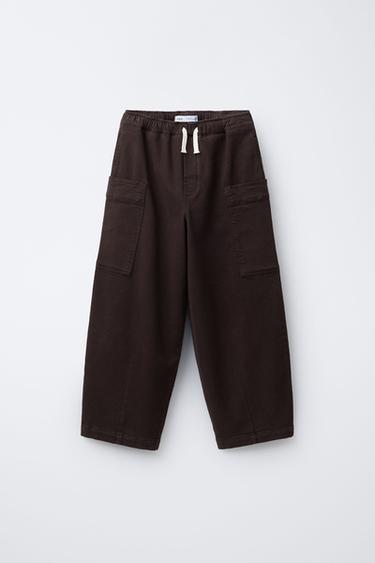 Zara BAGGY PANTS WITH POCKETS - Eggplant