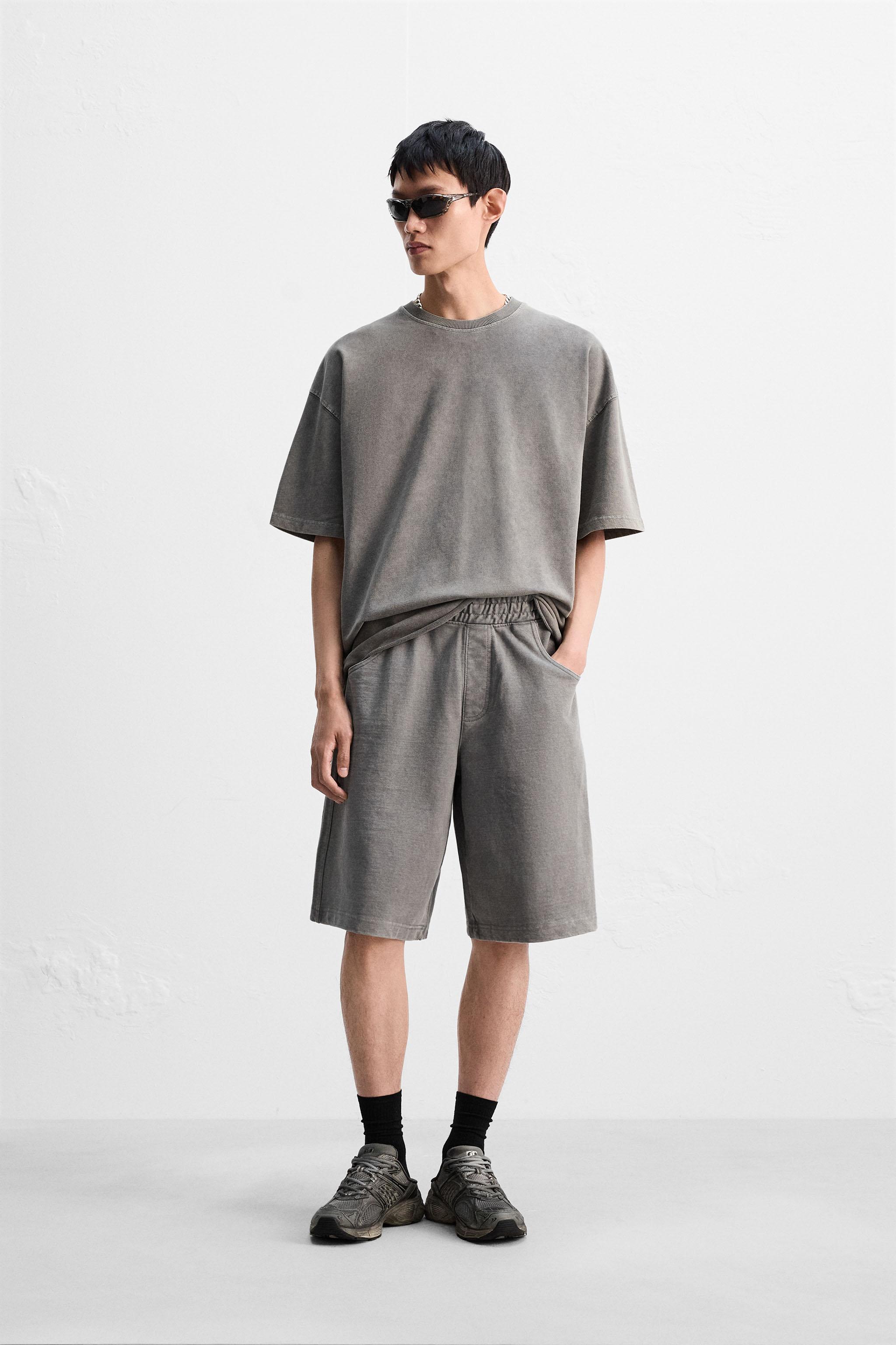 【関税込み】Vejas Maksimas グレー コットン ショートパンツ サイドロゴ ショートパンツ [全4色] – muta Online Store