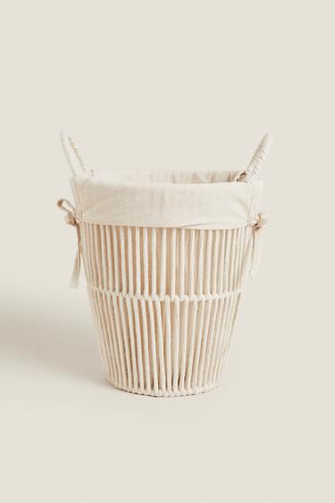 CESTINO BAGNO FODERA COTONE - Écru di Zara - Immagine 0