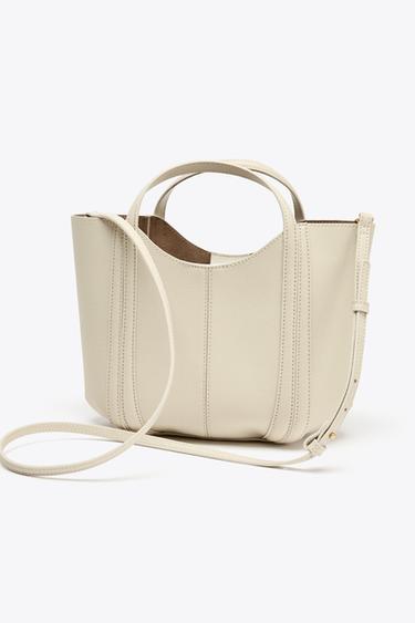 MINI CITY BAG WITH TOPSTITCHING - Ecru by Zara - Image 2