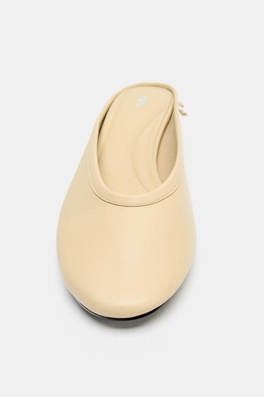 LEATHER MULE BALLET FLATS -  by Zara - Image 3