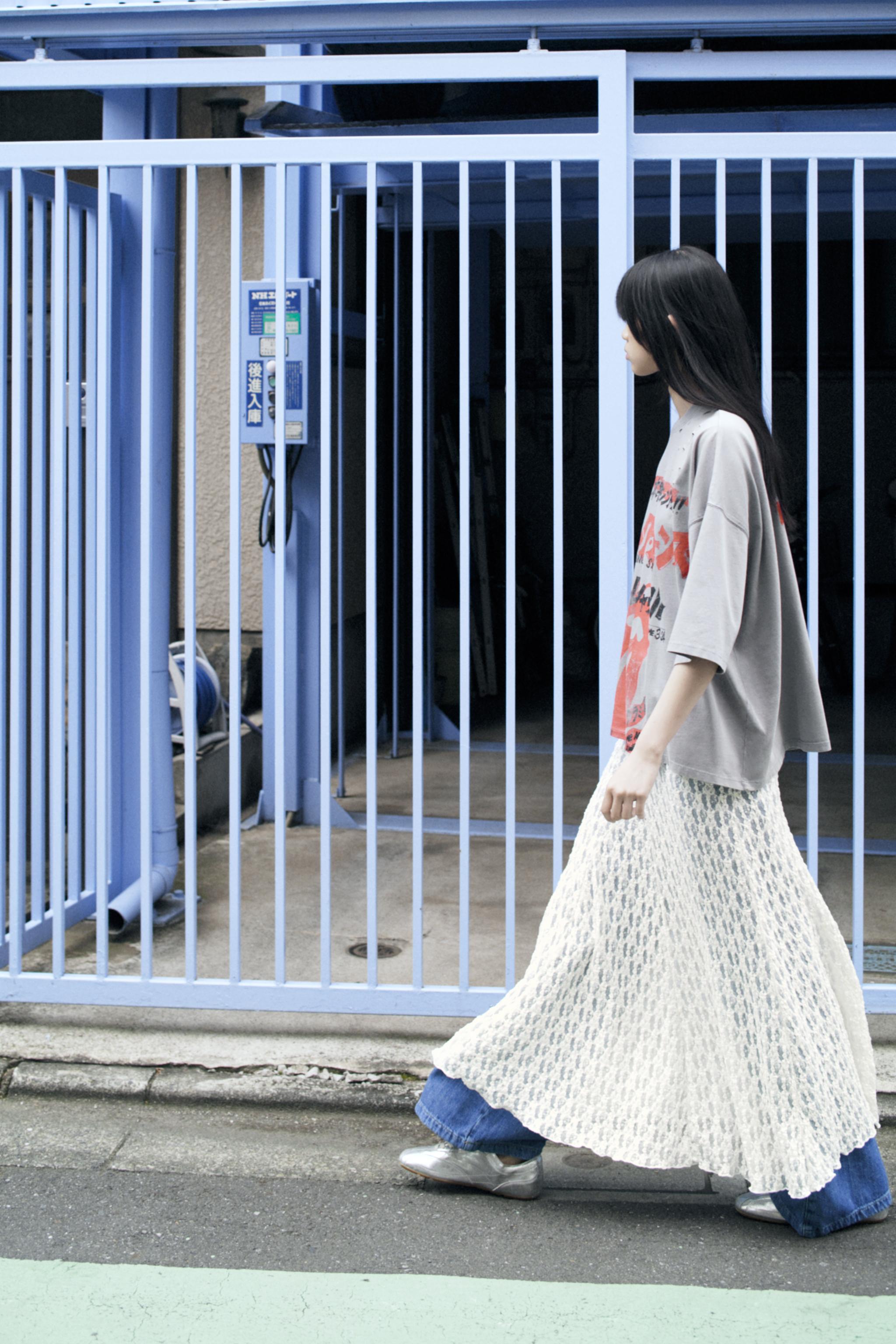 レースロングスカート - ホワイト | ZARA Japan / 日本