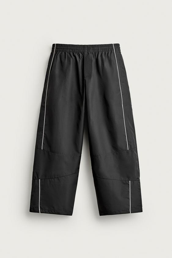 WATER-REPELLENT TECHNICAL TROUSERS WITH CONTRAST DETAILS - Black by Zara - Image 6