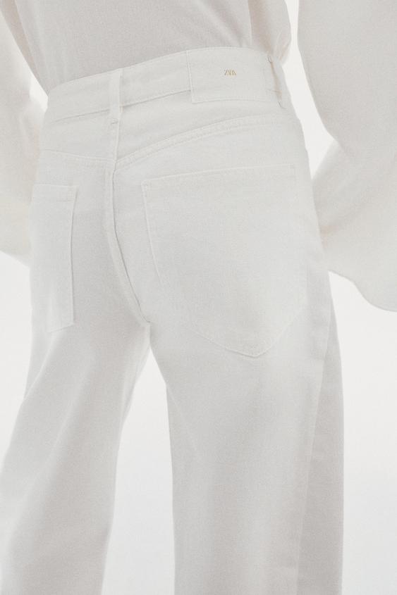 Z1975 HIGH-WAIST BARREL JEANS - White by Zara - Image 6