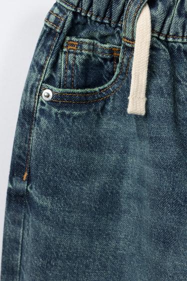 JEAN BALLON EFFET DÉLAVÉ - Bleu de Zara - Image 2