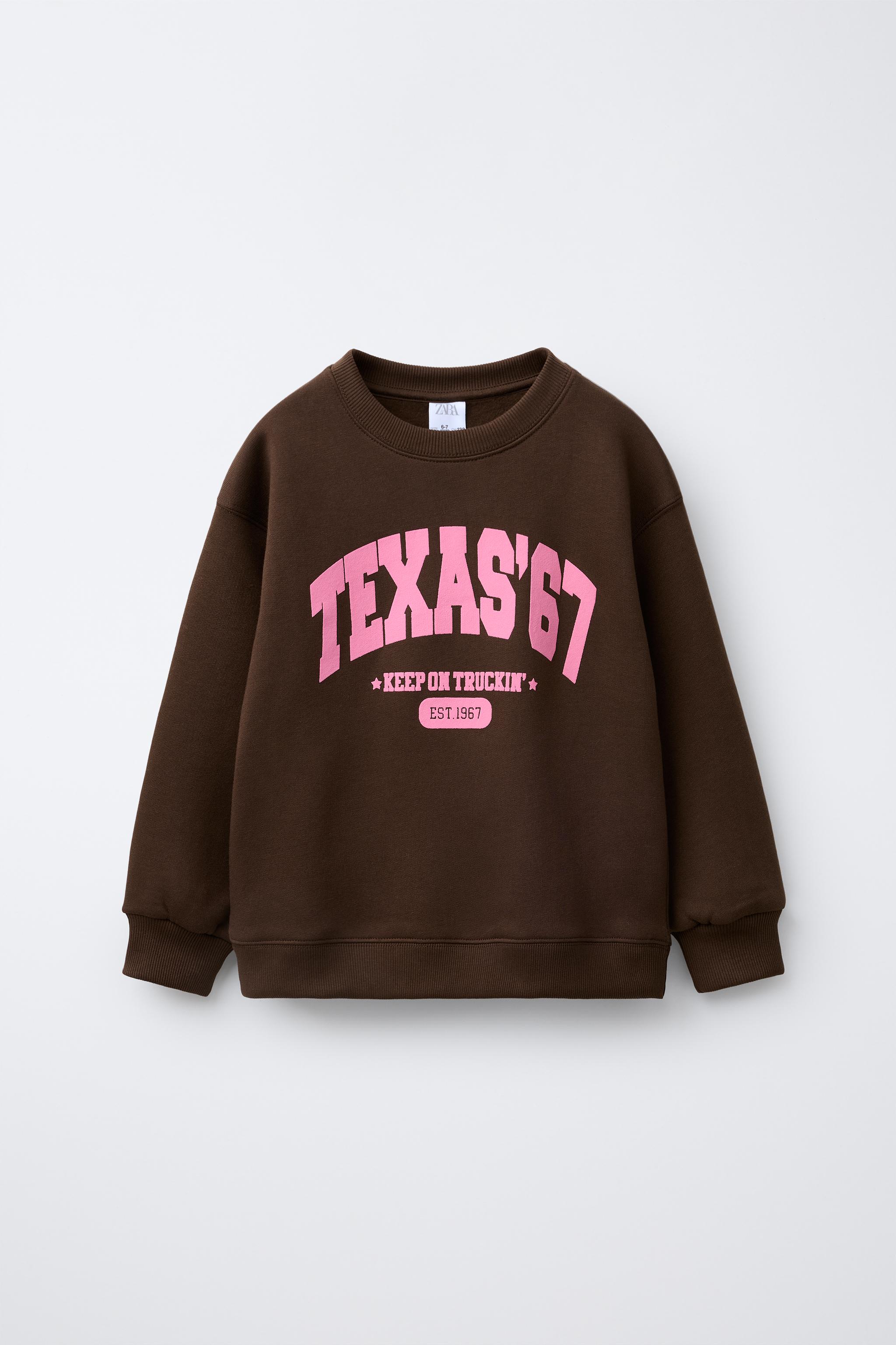 ★ZARA★ PRINTED SLOGAN SWEATSHIRT PRINTED SLOGAN SWEATSHIRT - Bluish | ZARA United States