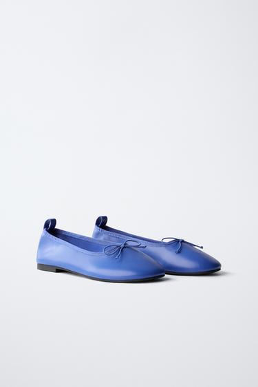 Zara BASIC BALLET FLATS - Blue