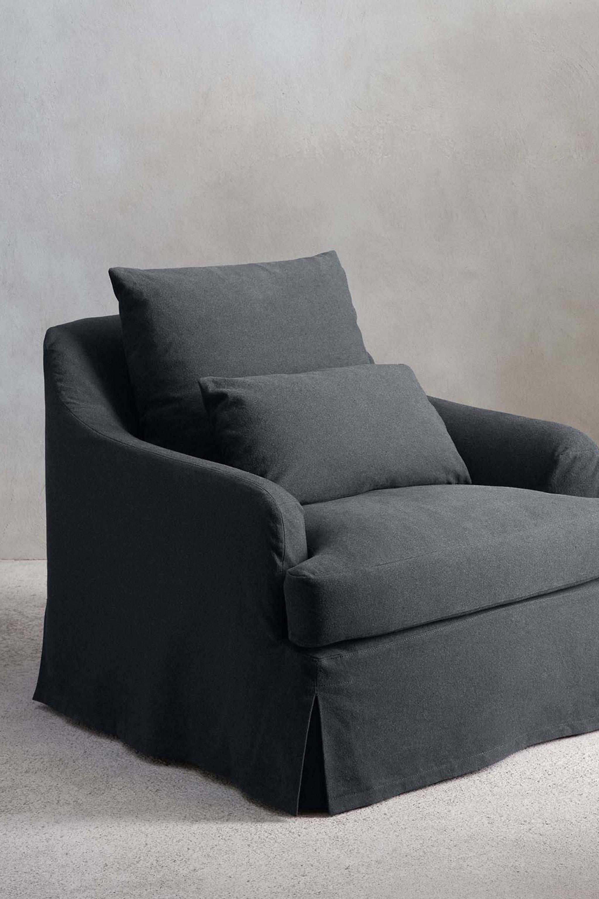 ARMCHAIR 01 COTTON COVER — MIDNIGHT BLUE