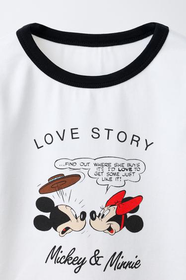 T-SHIRT CONTRASTE MICKEY ET MINNIE MOUSE © DISNEY - Blanc de Zara - Image 2