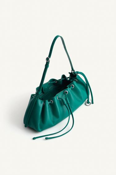 LTHR SHLDR BG 16 - Vert de Zara - Image 6