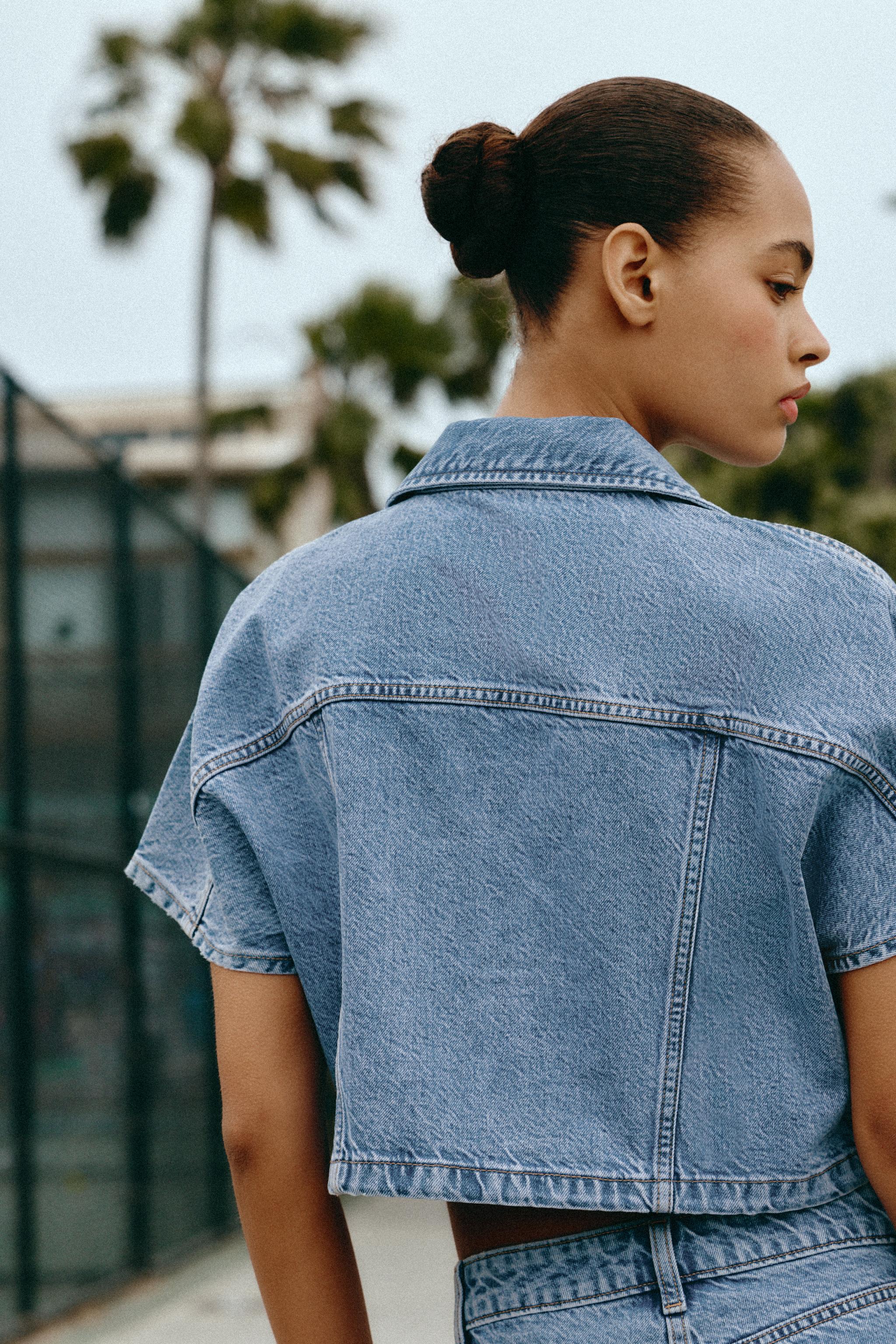 Z1975 KISA DENIM GÖMLEK - Görsel 4