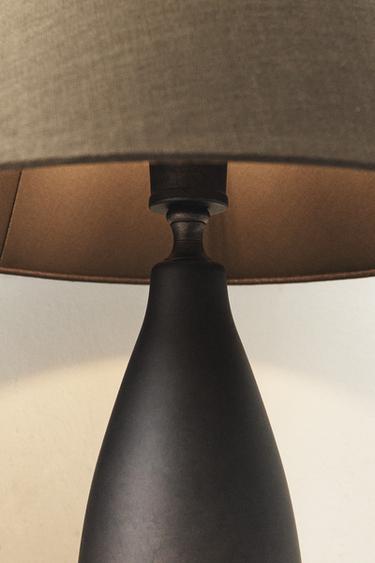 TABLE LAMP WITH IRON BASE - Brown by Zara