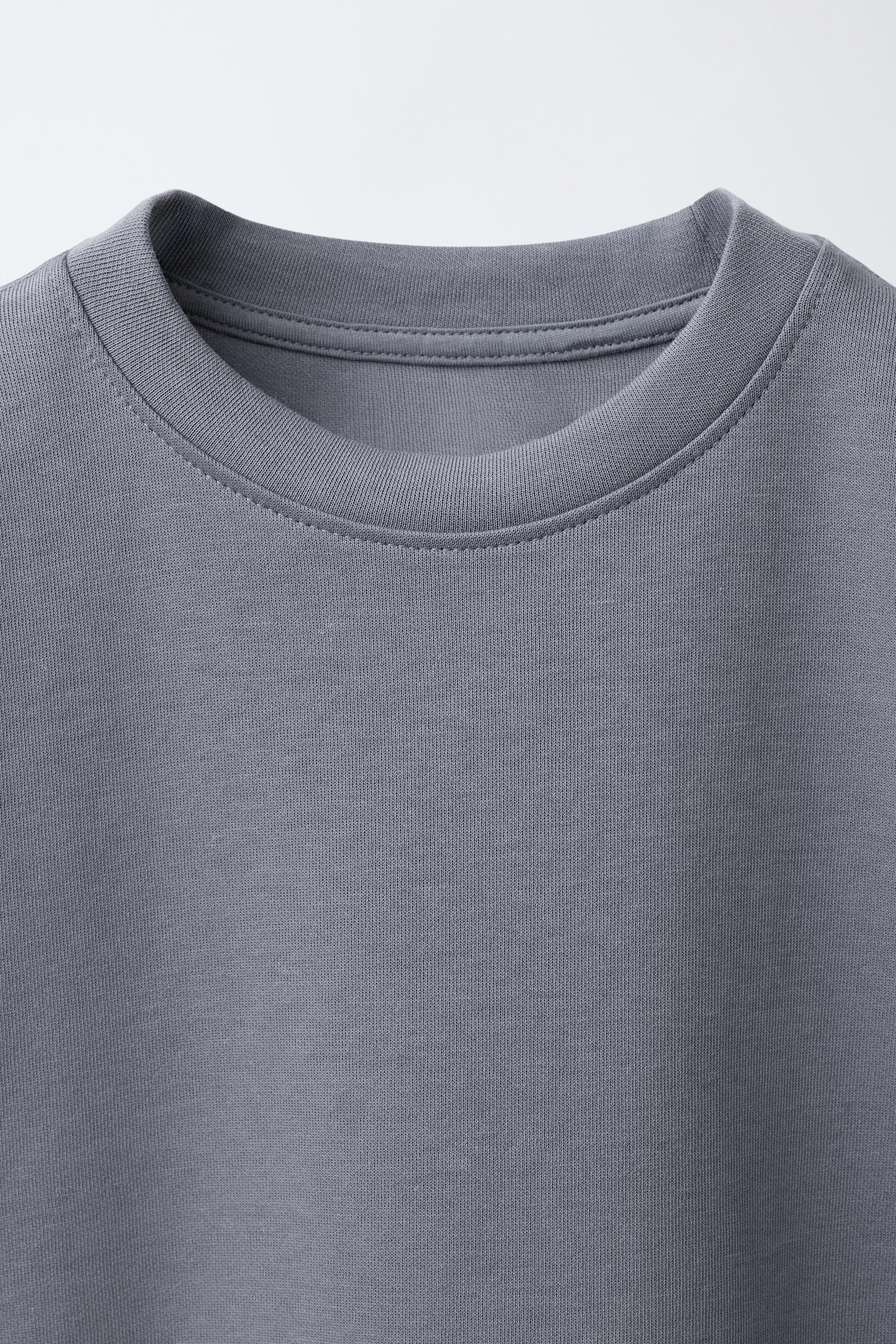 Детские футболки Zara INTERLOCK PLAIN T-SHIRT — фото 3