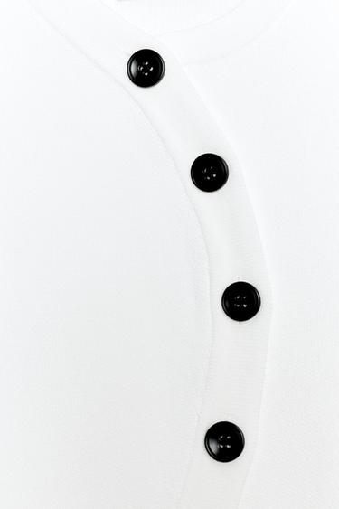 GILET EN MAILLE ASYMÉTRIQUE - Blanc de Zara - Image 7
