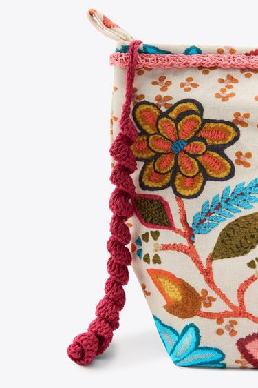 EMBROIDERED FLORAL PRINT TOILETRY BAG - Multicoloured by Zara - Image 2