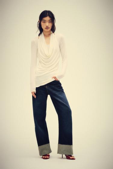 Zara 雙層長袖 T 恤 - 磨白色