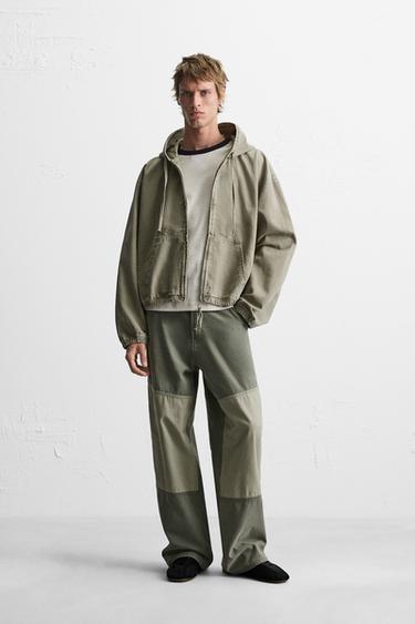 WASHED HOODED JACKET - Khaki by Zara