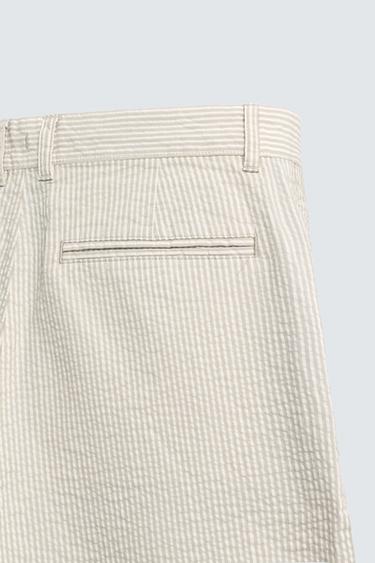BERMUDA REGULAR FIT SEERSUCKER - Rayures de Zara - Image 8