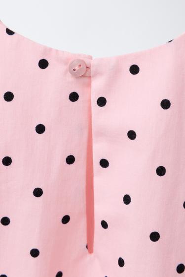POLKA DOT BALLOON TOP - Pink by Zara - Image 3