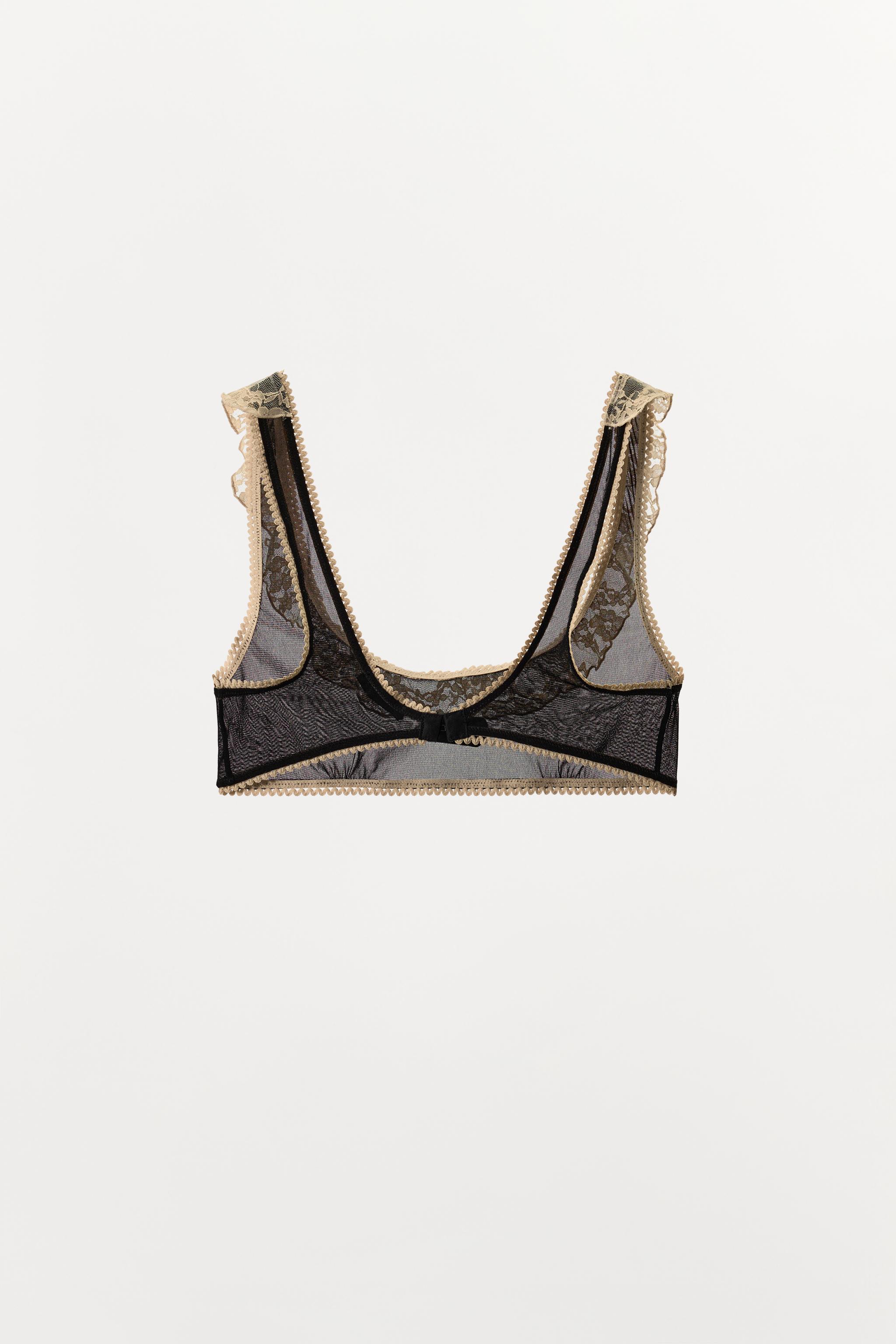 BRALETTE EN RÉSILLE ET DENTELLE