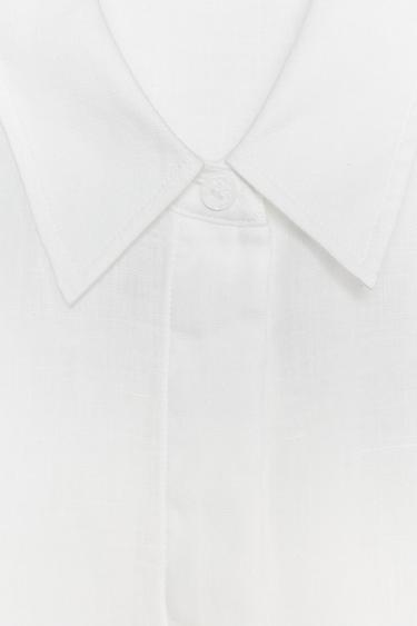 ZW COLLECTION BASIC FLOWING SHIRT - White by Zara - Image 8
